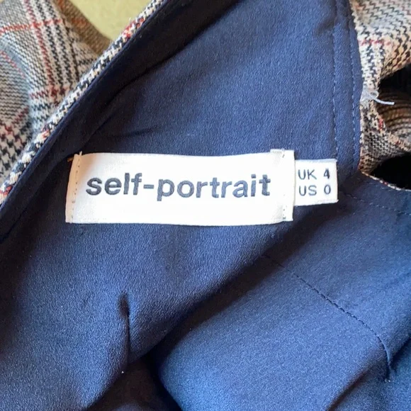 Self Portrait  midi length plaid dress US 0 UK 4 EUC - Picture 12 of 14